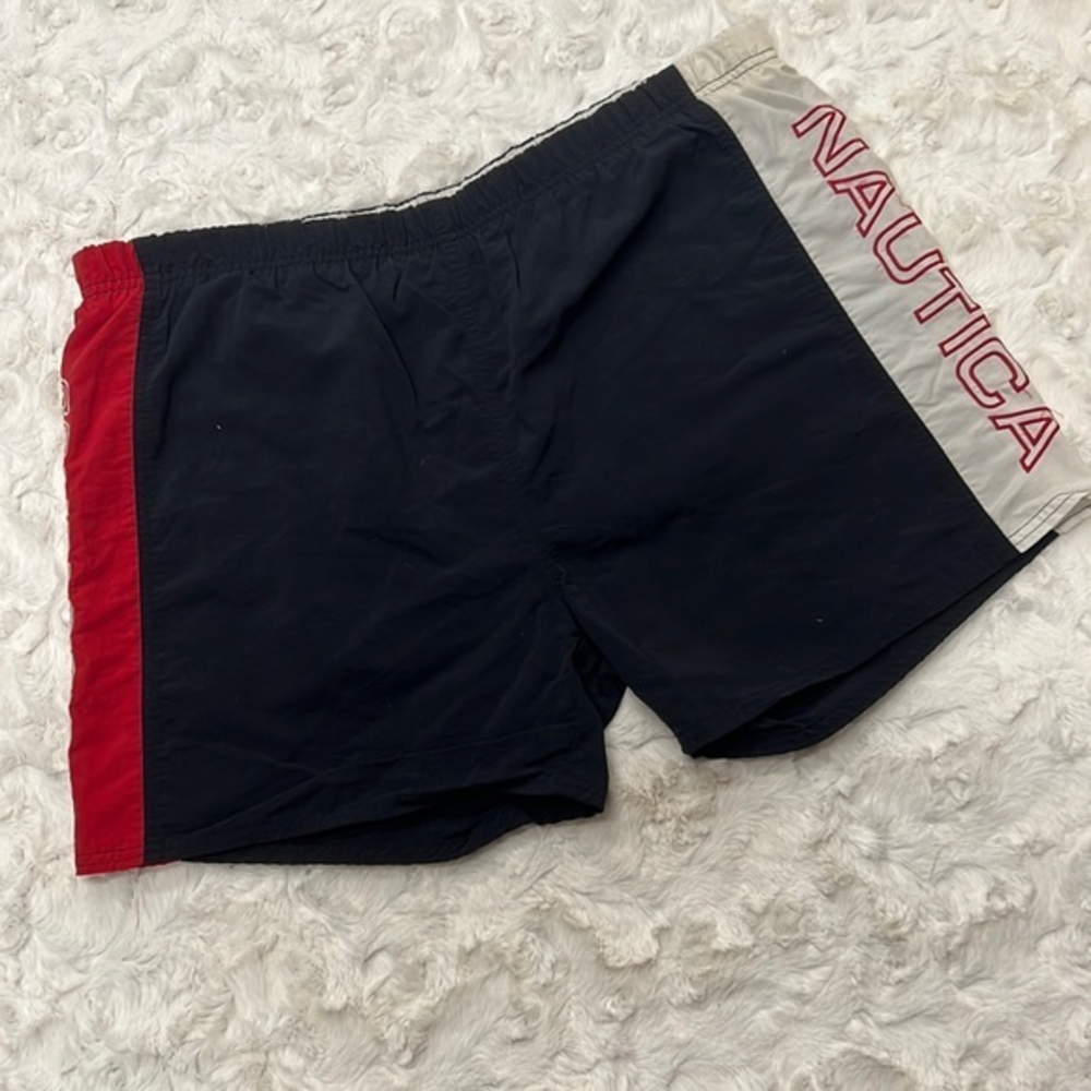 Vintage Nautica Competition Swim Trunks Sz L‎